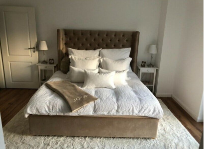 Chesterfield Bed Upholstery Double Hotel Beds Bedroom 140x200cm Brown new